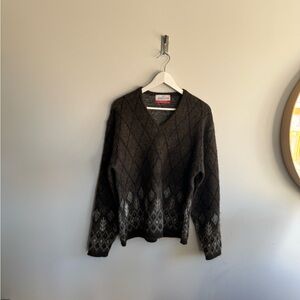 Vintage Wool Sweater - Dark Brown